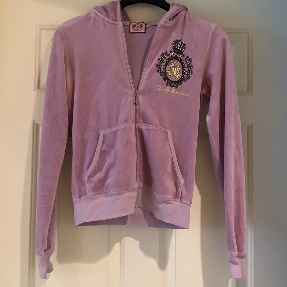 Lavender Juicy Couture Zip-up hoodie sweater
